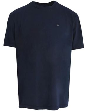 Luigi Borrelli Napoli Logo-embroidered Cotton T-shirt - ブルー