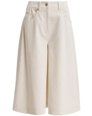 Essentiel Antwerp Corduroy Flared Shorts - White