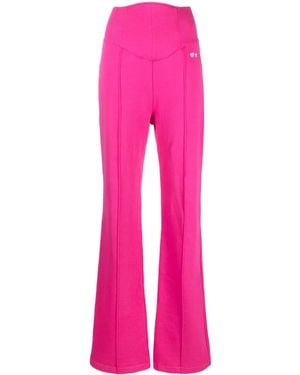 Chiara Ferragni High-Waisted Flared Trousers - Pink