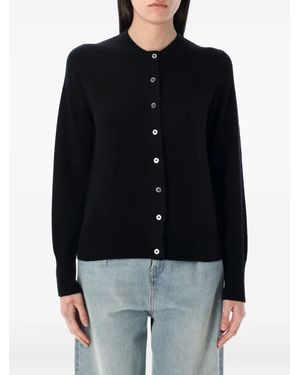 Rhea Button-Front Cardigan - Black