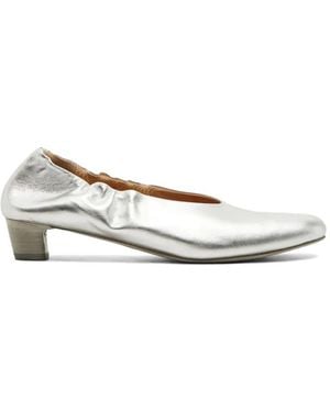 Marsèll Escarpins En Cuir À Fronces - White