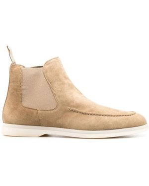SCAROSSO Eugenia Chelsea Boots - Natural