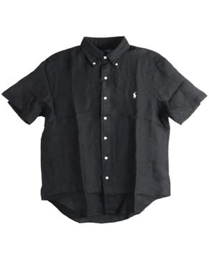 Polo Ralph Lauren Logo-Embroidered Button-Down Shirt - Black