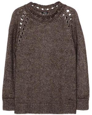 Kiton オープンニット セーター - ブラウン