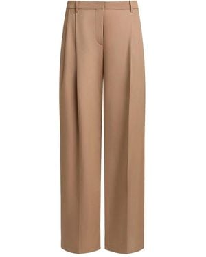 12 STOREEZ Pleated Trousers - Brown