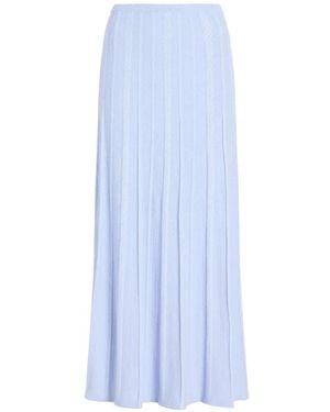 Proenza Schouler Morena Textured Knit Maxi Skirt - Blue