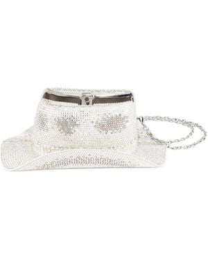 Judith Leiber Bolso De Mano Con Aplique De Cristales - Blanco