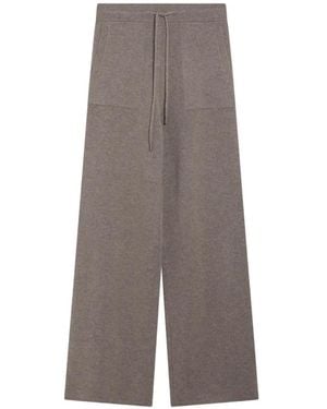 Max Mara Wide Cashmere Yarn Pants - Gray