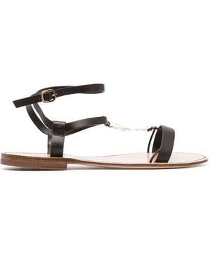 Santoni Sandali Con Cinturino A T - Bianco