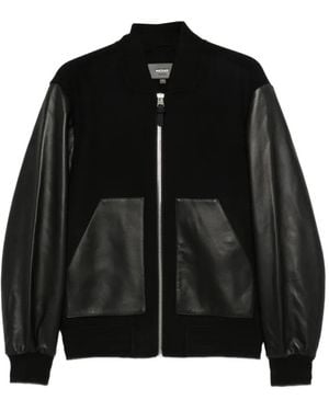 Mackage Tripp Leather-Panelled Bomber Jacket - Black