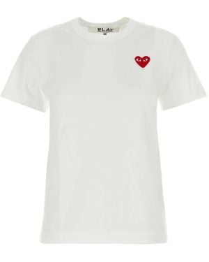 COMME DES GARÇONS PLAY Heart-Patch T-Shirt - White