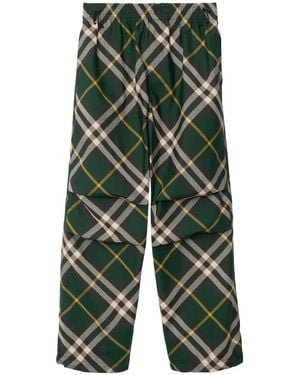 Burberry ーン チェック トラウザーズ - ブラック