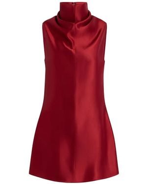 KHAITE Daria Sleeveless Mini Dress - Red