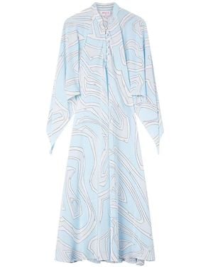 PUCCI Langer Kaftan Mit Labirinto-Print - Blau
