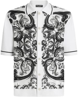 Dolce & Gabbana Hemd Mit Majolica-Print - Schwarz