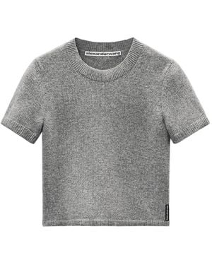 Alexander Wang T-Shirt Con Decorazione - Grigio