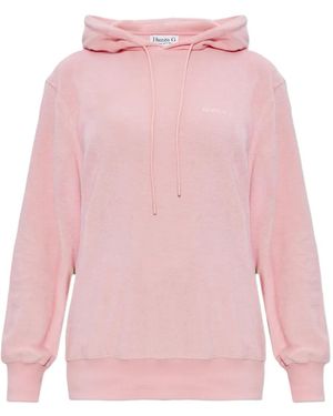 Hunza G Terry Towelling Hoodie - Pink