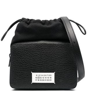 Maison Margiela '5Ac Camera Medium' Crossbody Bag With Patch Logo - Black