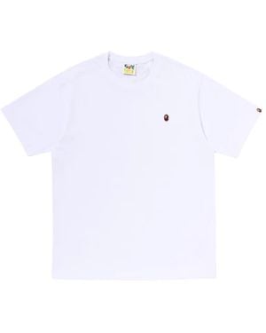 A Bathing Ape One Point Embroidered T-Shirt - White