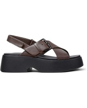 Camper Sandales En Cuir Tasha À Boucles - Multicolour