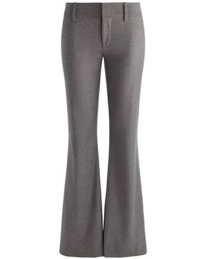 Alice + Olivia Emryn Low-Rise Flared Trousers - Grey