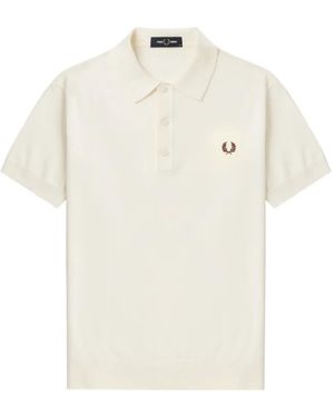 Fred Perry Polo Con Ricamo Corona Di Alloro - Bianco