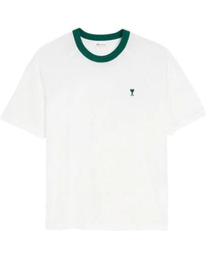 Ami Paris T-Shirt Ami De Cœur En Coton - White