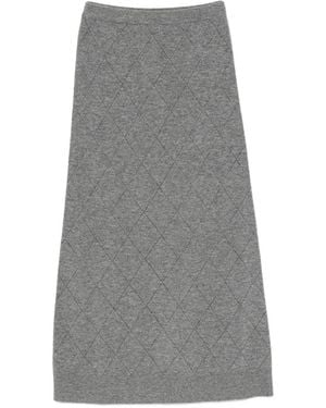 Sandro High-Waisted Skirt - Gray
