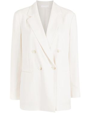 BOSS Double-Breasted Blazer - White