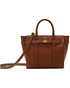 Mulberry Small Zipped Bayswater Cross Body Bag - Brown