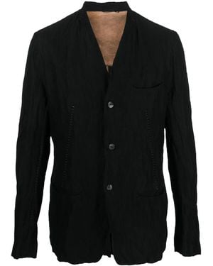 Masnada Textured Cotton-Blend Blazer - Black
