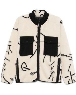 and wander Map Key Boa Jacket - White