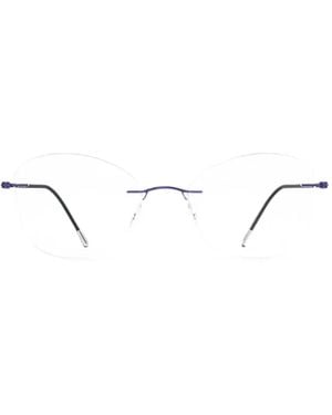 Silhouette Bril Met Cat-Eye Montuur - Wit