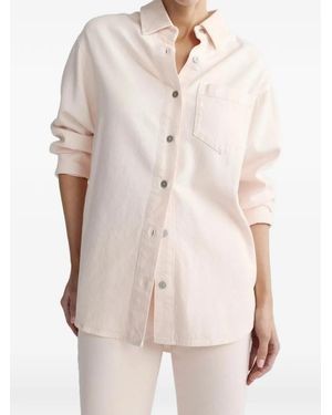 DL1961 Faye Chest-Pocket Denim Shirt - White