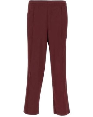 adidas Side-Stripe Elasticated-Waistband Trousers - Red