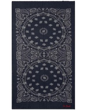 MC2 Saint Barth Foutas Strandtuch Aus Bandana-Jacquard - Blau