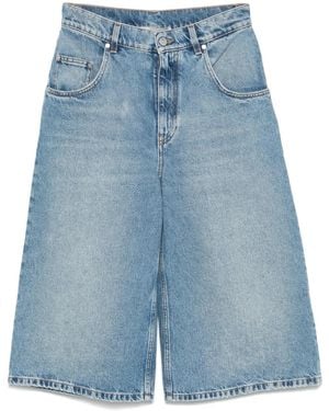 Stella McCartney Denim Cotton Bermuda Shorts - Blue