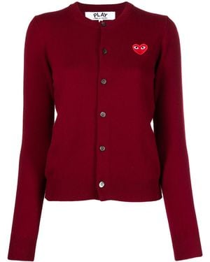 COMME DES GARÇONS PLAY Heart Motif Cardigan - Red
