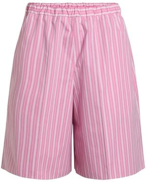 Patou Striped Longline Shorts - Pink