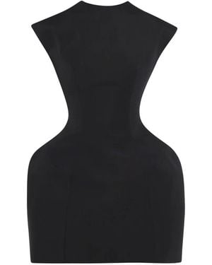 A.W.A.K.E. MODE Sculpted Mini Dress - Black