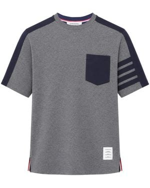 Thom Browne 4-Bar Oversized T-Shirt - Grey