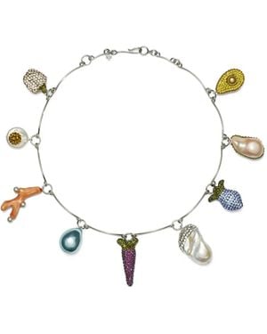 Tory Burch Curiosity Vegetable Charm Necklace - Metallic