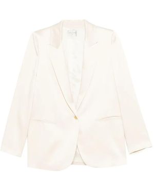 forte_forte Single-Breasted Blazer - White