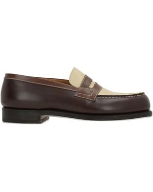 J.M. Weston Mocasines 180 con paneles - Marrón
