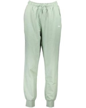 Fila Drawstring Cotton Track Pants - Green
