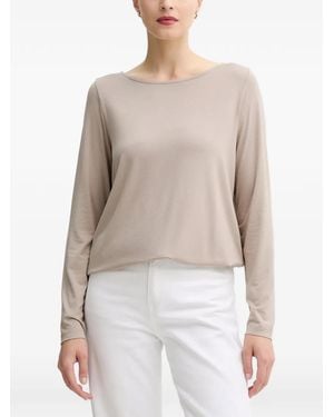 Marc O' Polo Boat-Neck Long-Sleeve Top - White