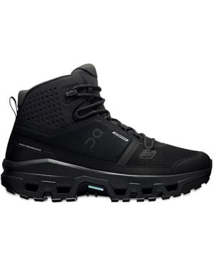 On Shoes Cloudrock Mid Waterproof Hiking Boots - Black