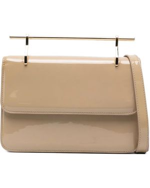 M2malletier Leather Clutch Bag - Natural