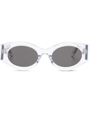 Alaïa Gafas De Sol Con Montura Oval - Blanco