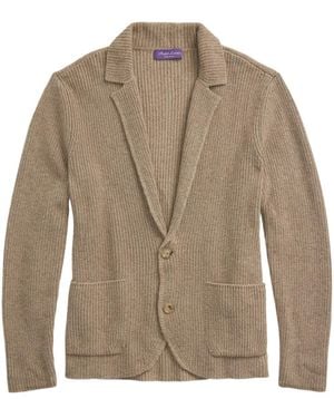 Ralph Lauren Cashmere-Blend Blazer Cardigan - Brown